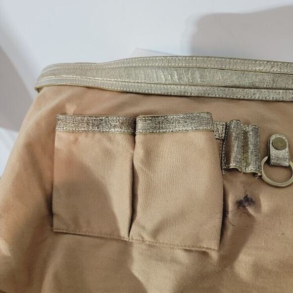 SIGRID OLSEN Leather Hobo Shoulder Bag Distressed Brush Gold Boho Handbag - Picture 8 of 15